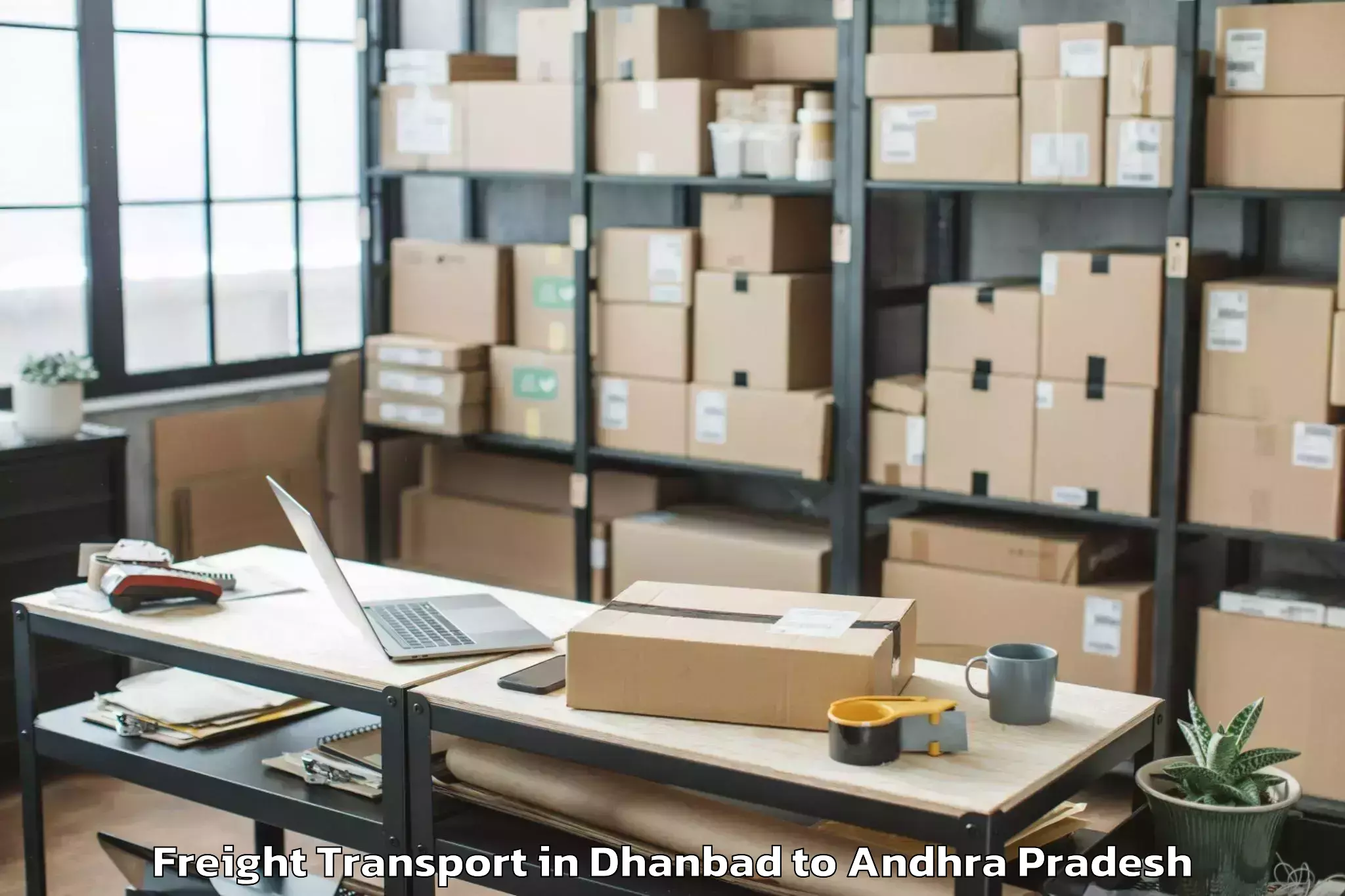 Quality Dhanbad to Nadendla Freight Transport